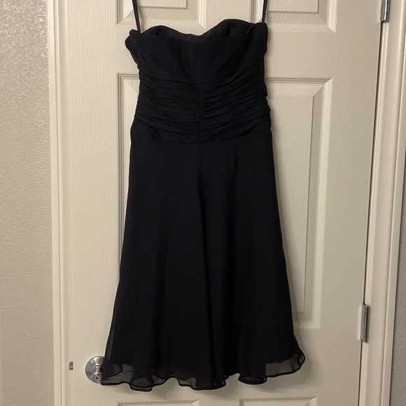 Strapless Crepe Black Dress - Picture 3 of 3